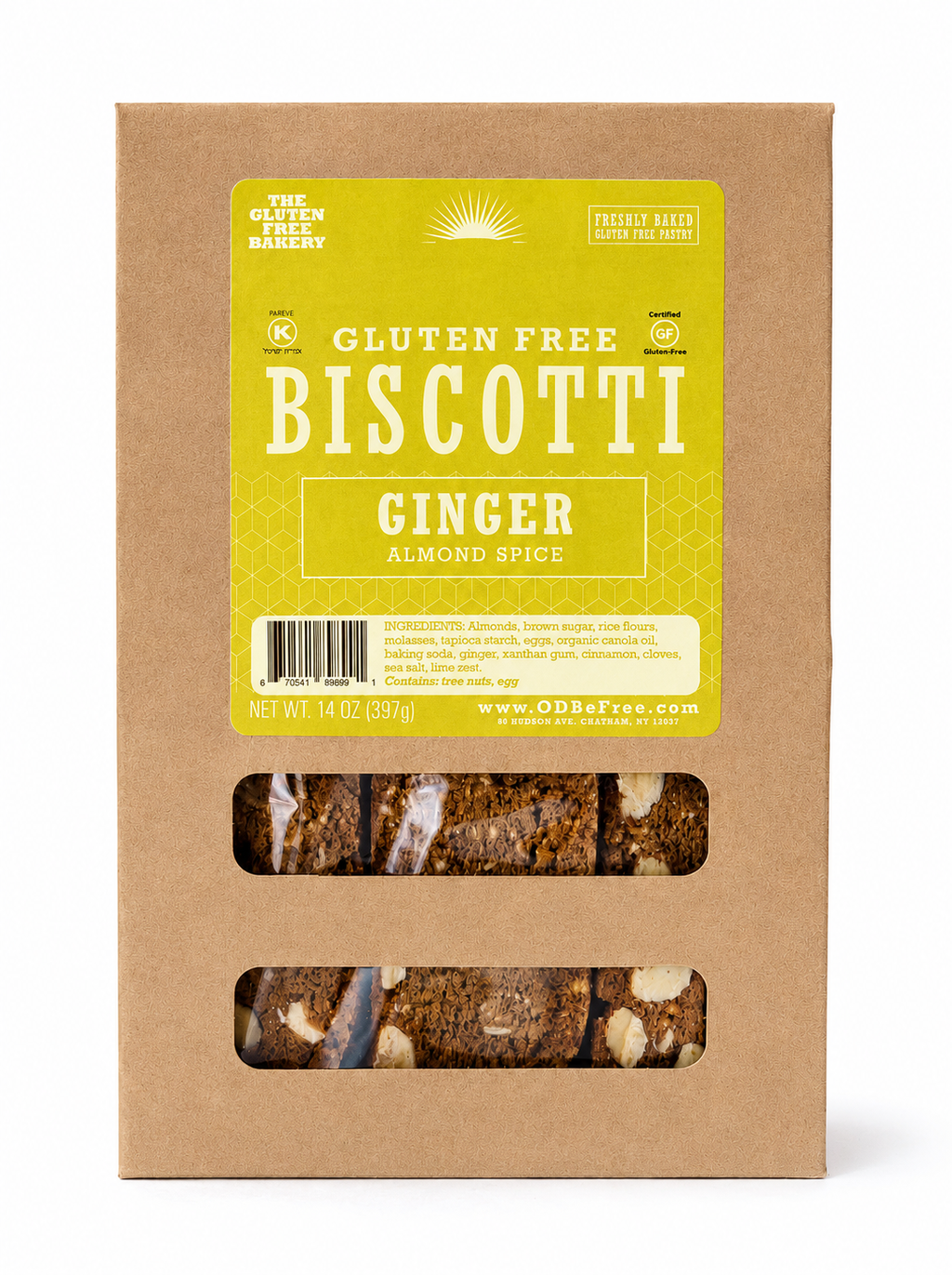 Ginger Almond Biscotti- Gluten Free